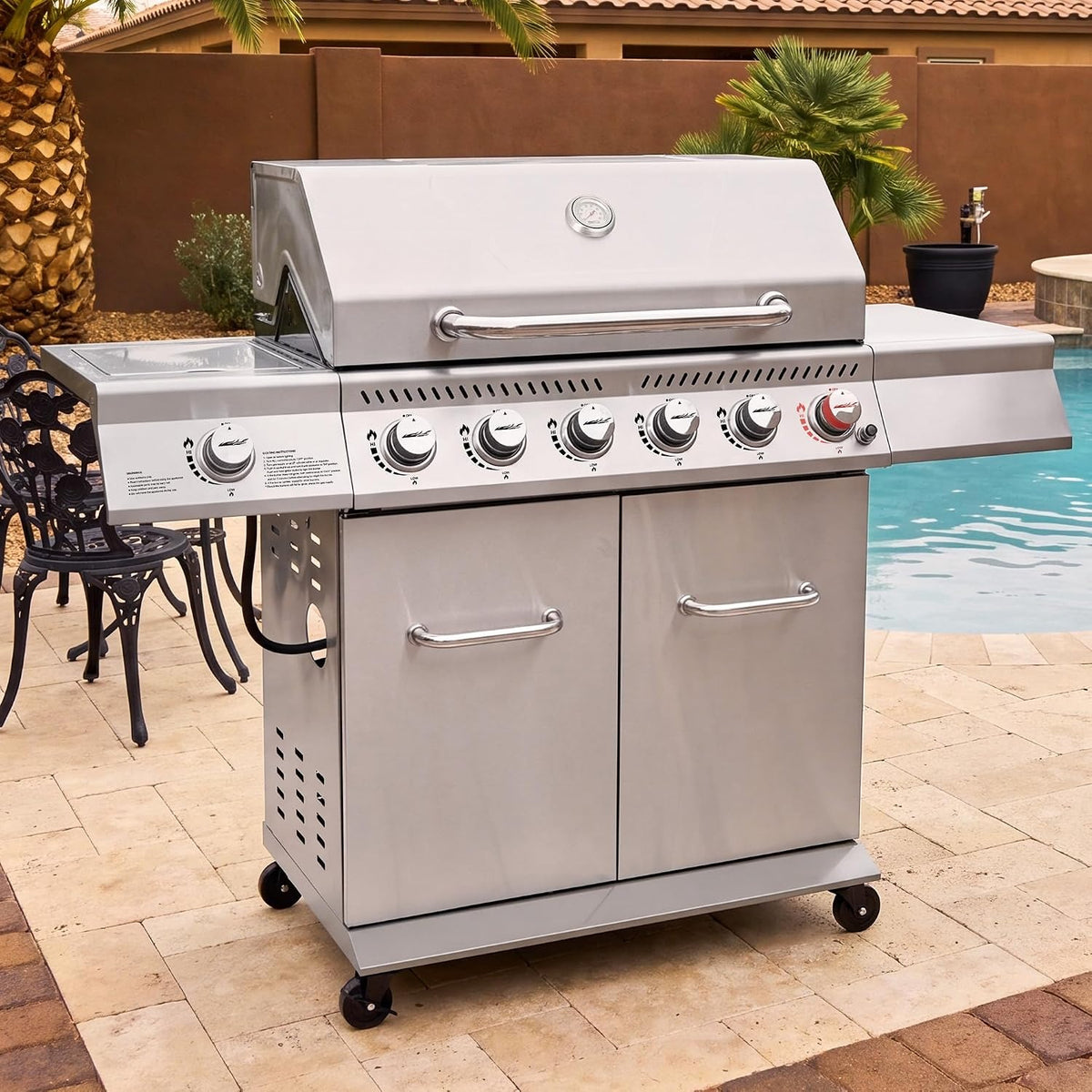 6-Burner Propane Gas Grill
