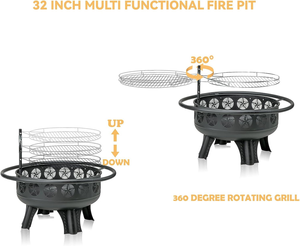 32" 3-in-1 Fire Pit