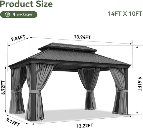 10'X14' Hardtop Drainage Gazebo