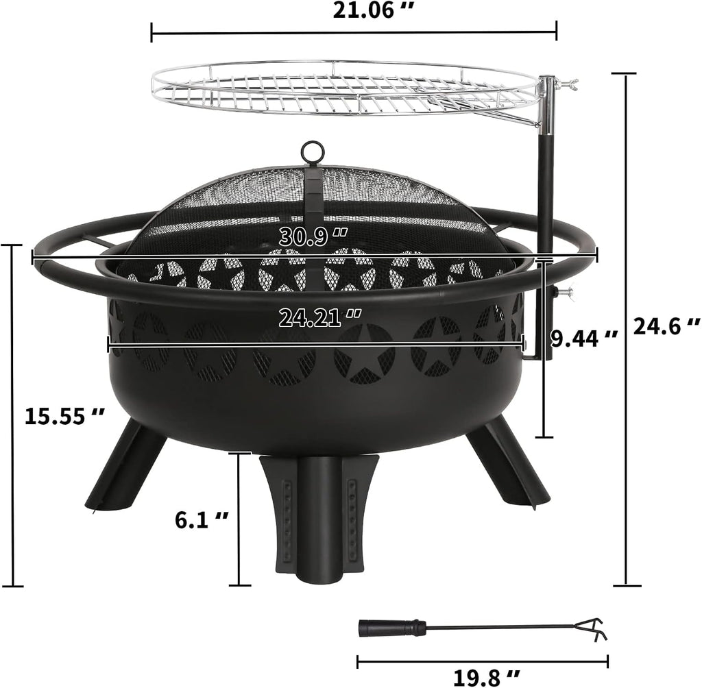 31" 2-in-1 Fire Pit