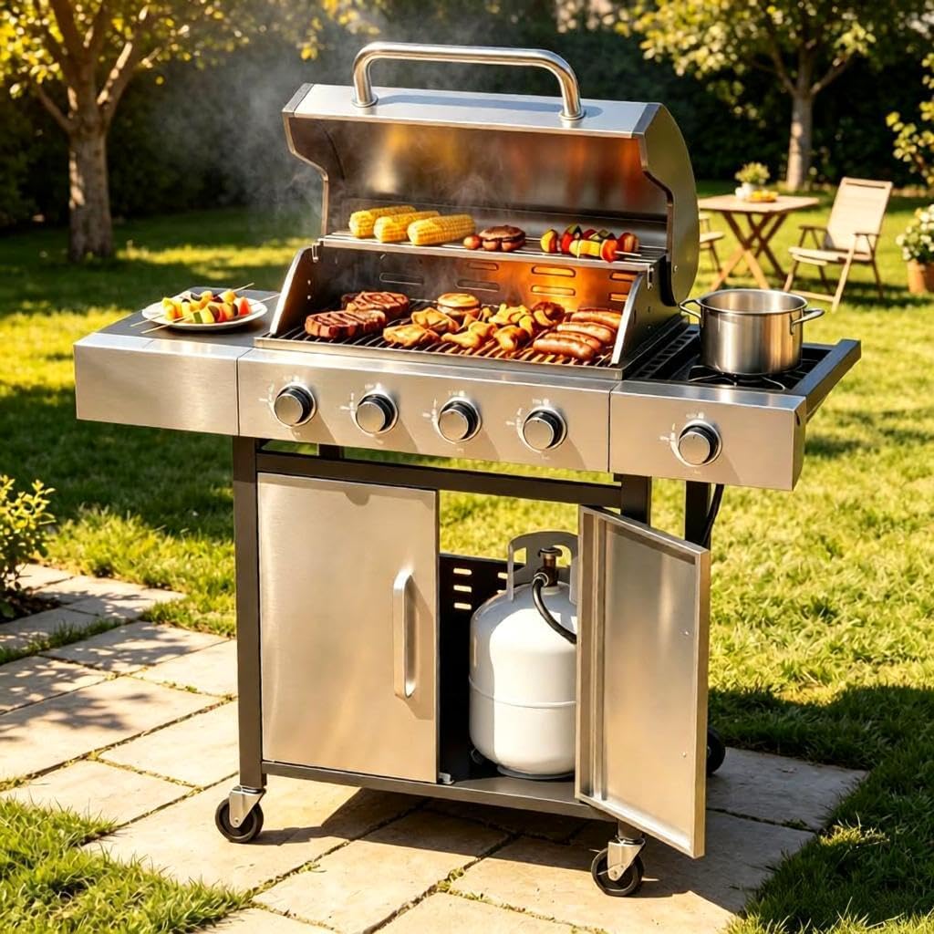 4-Burner Propane BBQ Grill