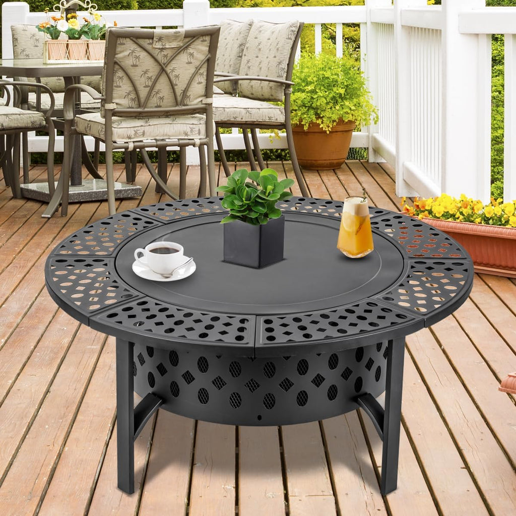 42" Fire Pit with Grills & Lid