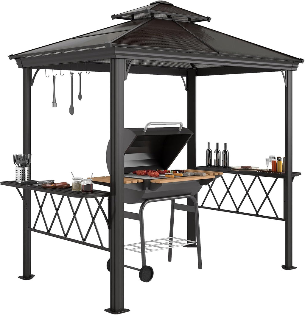 9x5 FT Hardtop Grill Gazebo