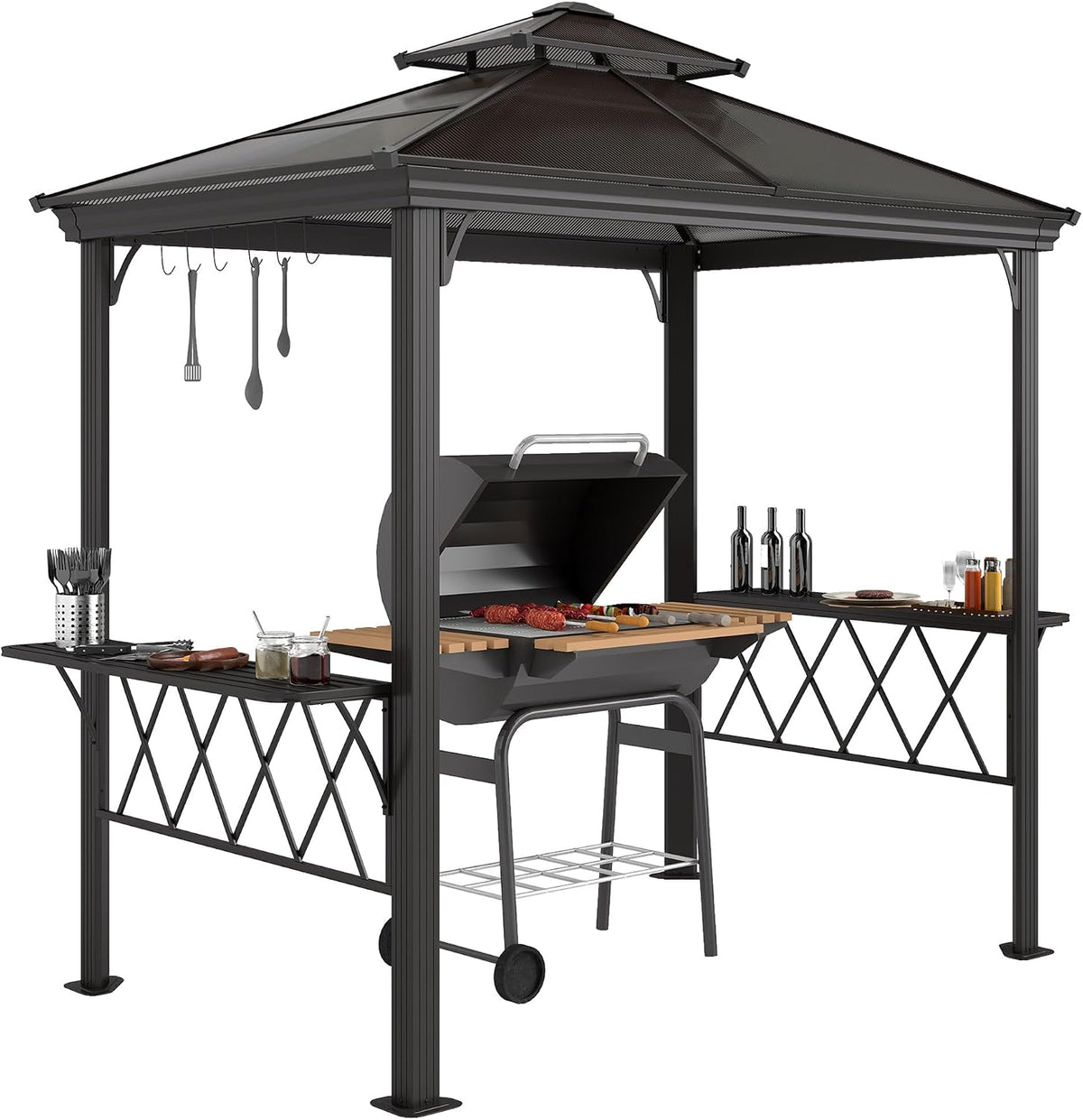 9x5 FT Hardtop Grill Gazebo