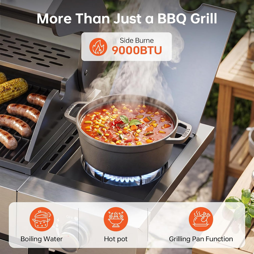 4-Burner Propane BBQ Grill