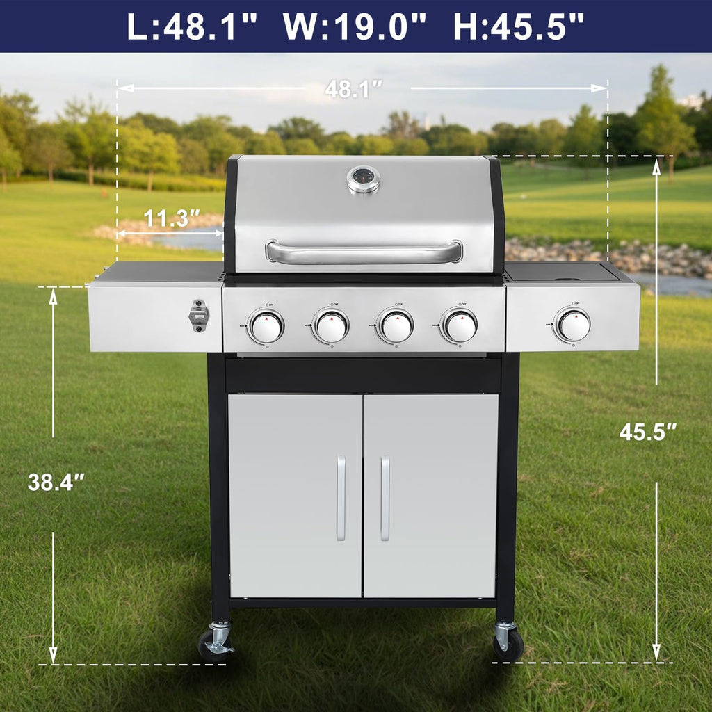 4-Burner Propane BBQ Grill