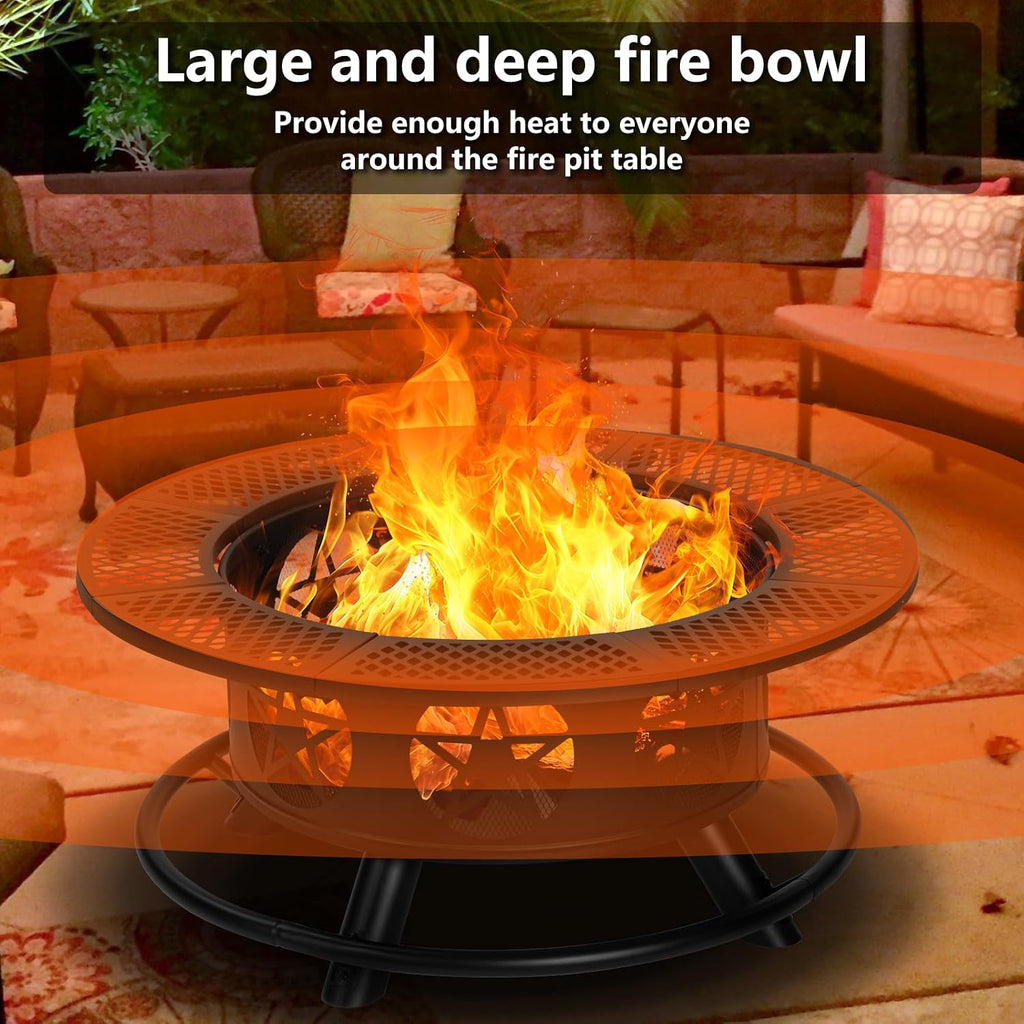 36" Fire Pit with Grills & Lid