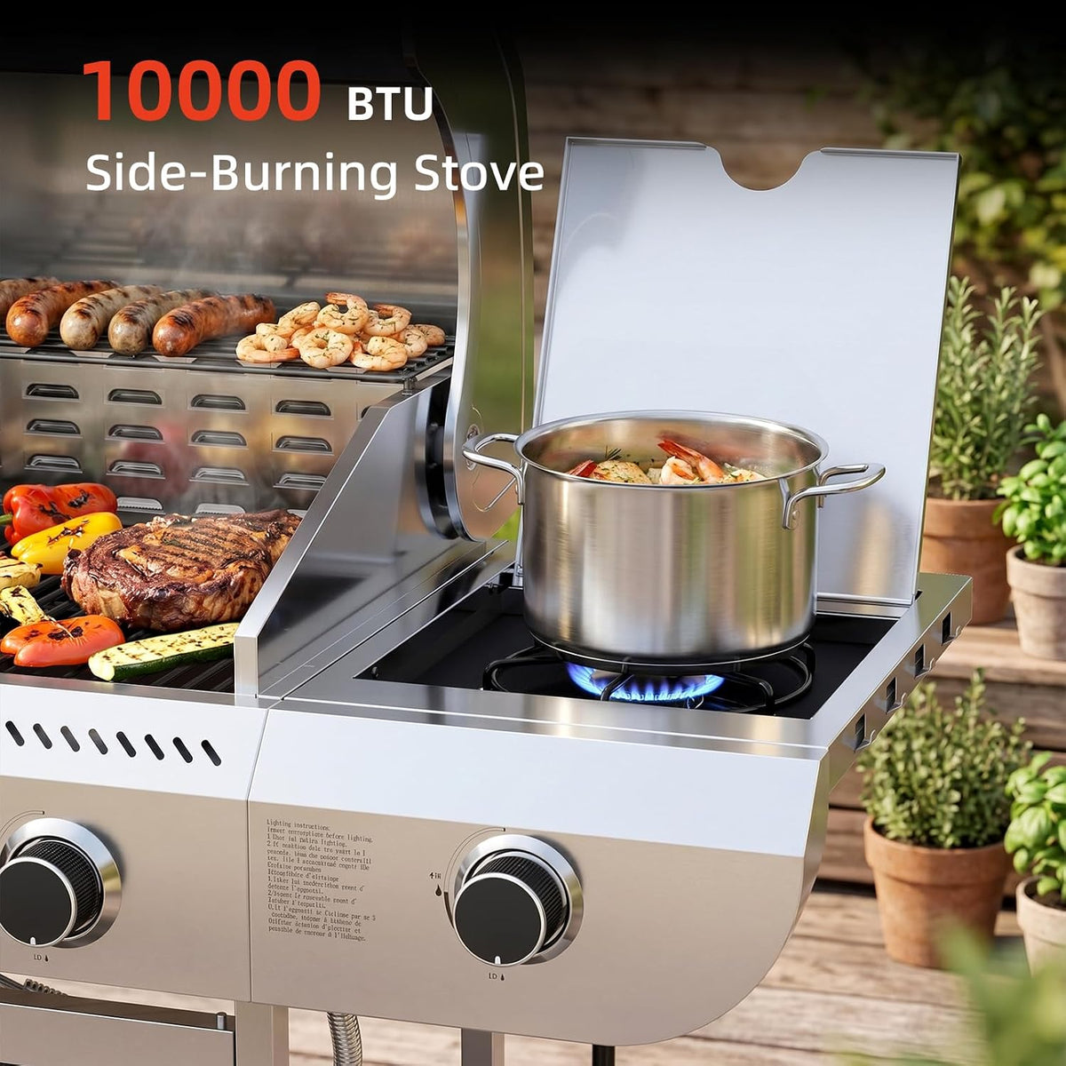 4-Burner Propane BBQ Grill