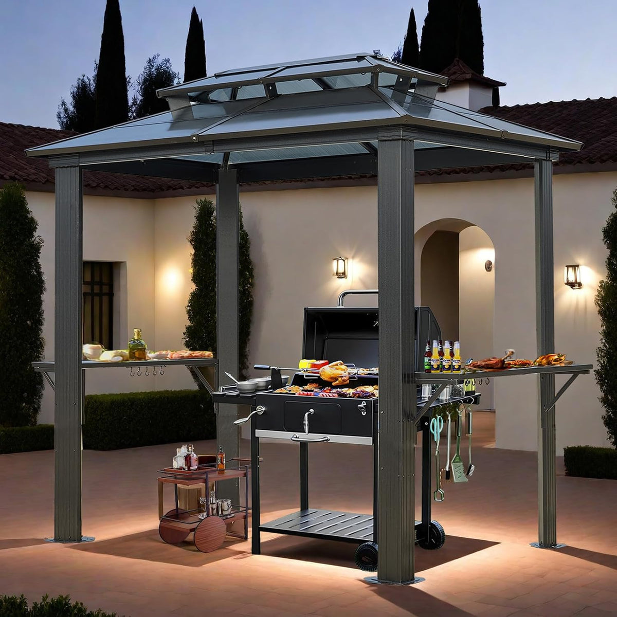 8'x5' Hardtop Grill Gazebo