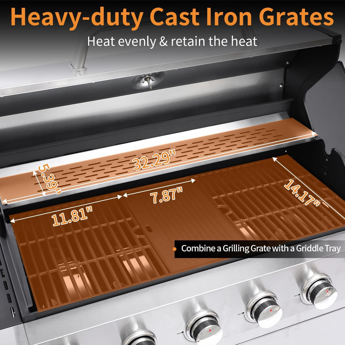 6-Burner Grill with Side Burner & Griddle Combo