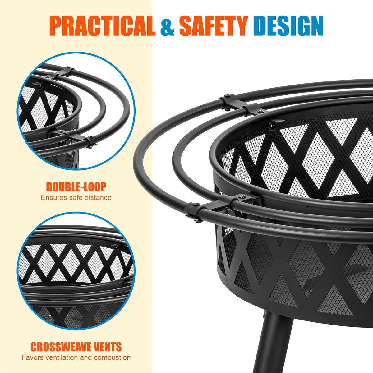 36" Wood Burning Fire Pit