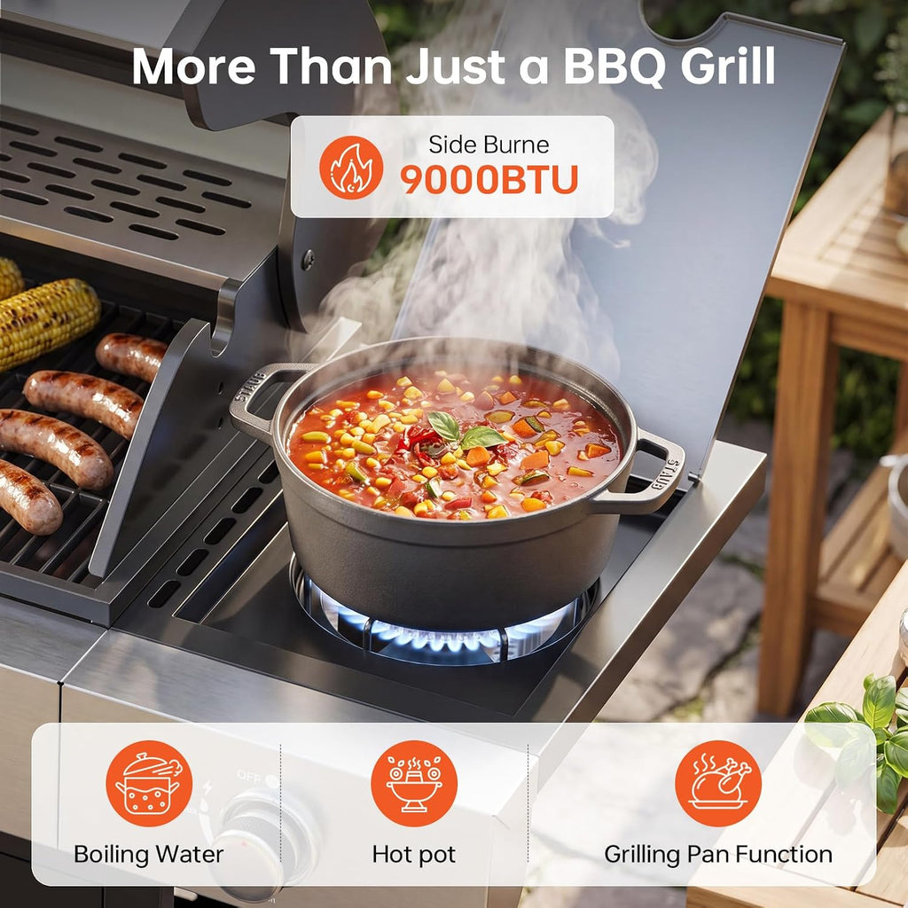 4-Burner Propane BBQ Grill