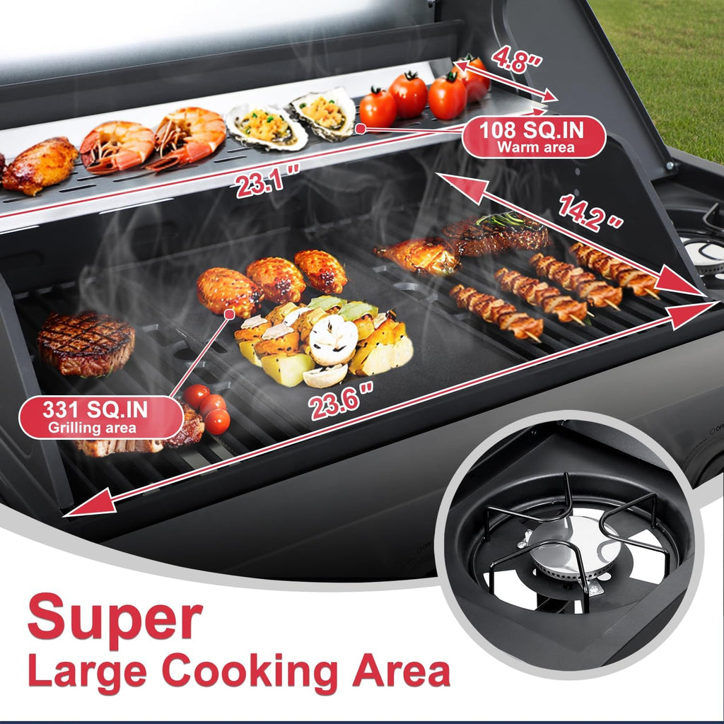 4-Burner Propane BBQ Grill