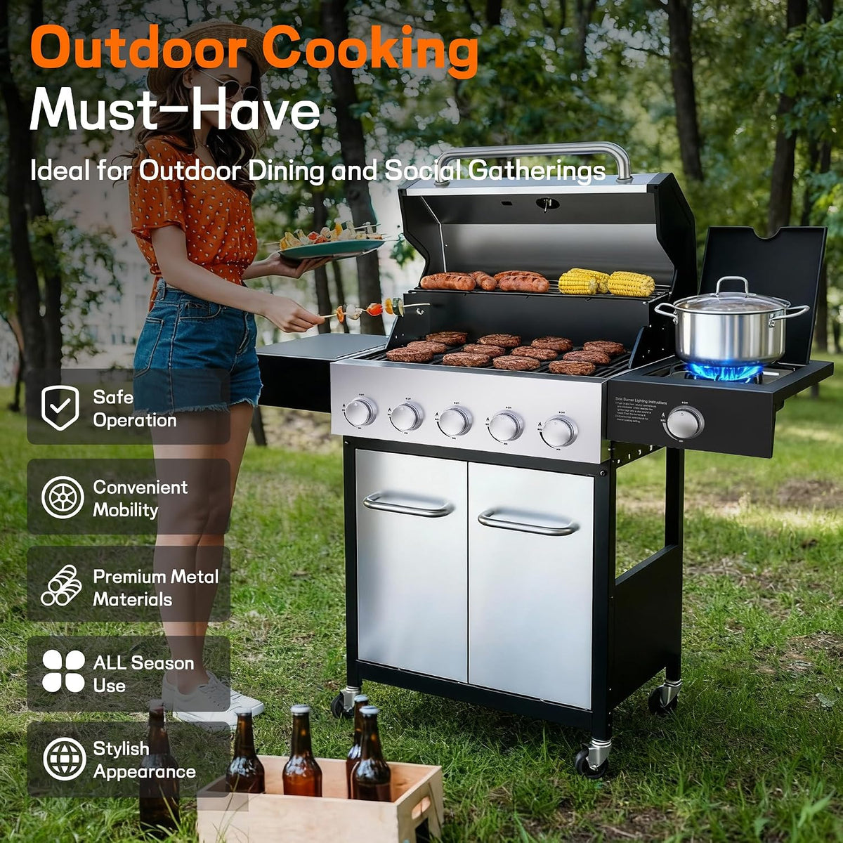 5-Burner Propane BBQ Grill