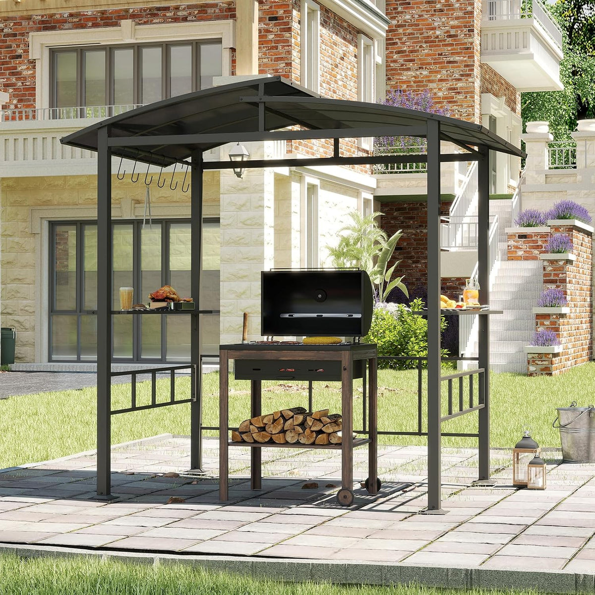 8x5 FT Hardtop Grill Gazebo