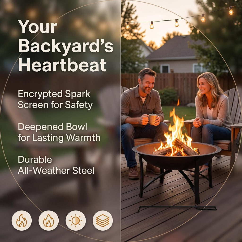 22" Wood Burning Fire Pit