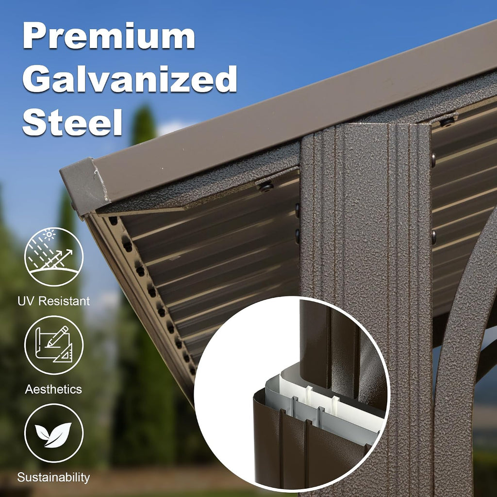 8x5FT Hardtop Grill Gazebo