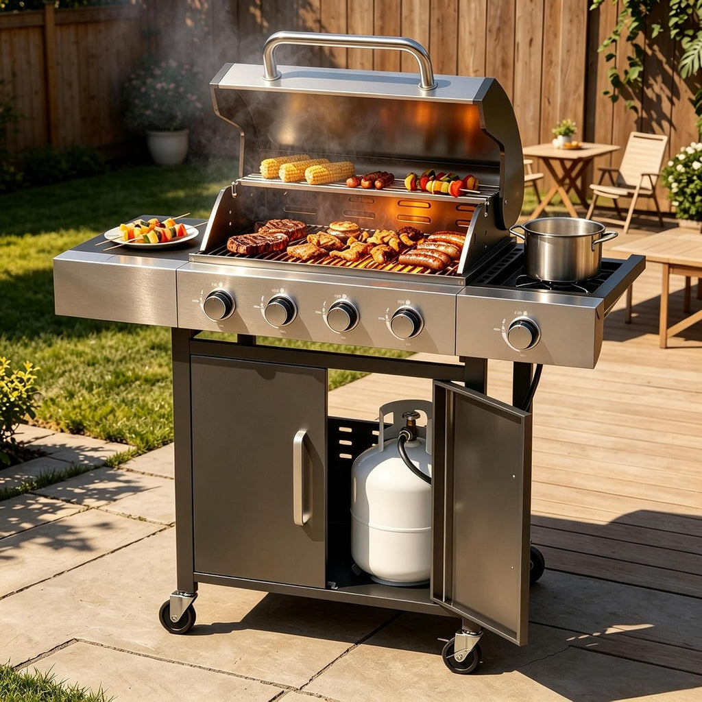 4-Burner Propane BBQ Grill