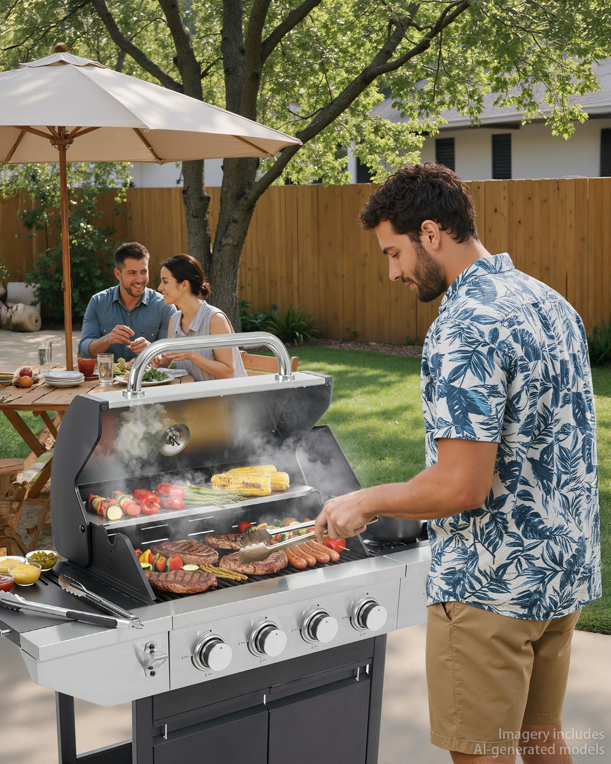 4-Burner Propane BBQ Grill