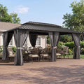 20'x12' Hardtop Gray Gazebo