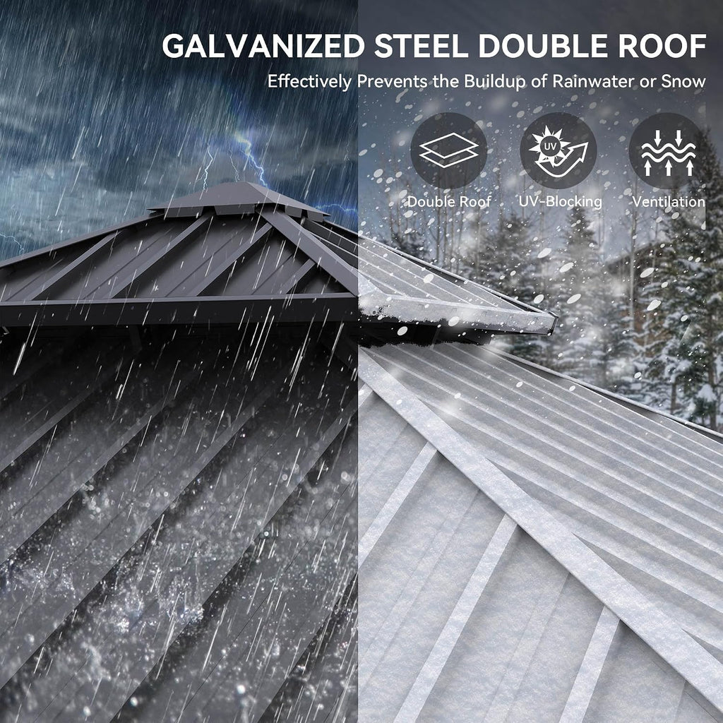 10X10FT Hardtop Aluminum Gazebo