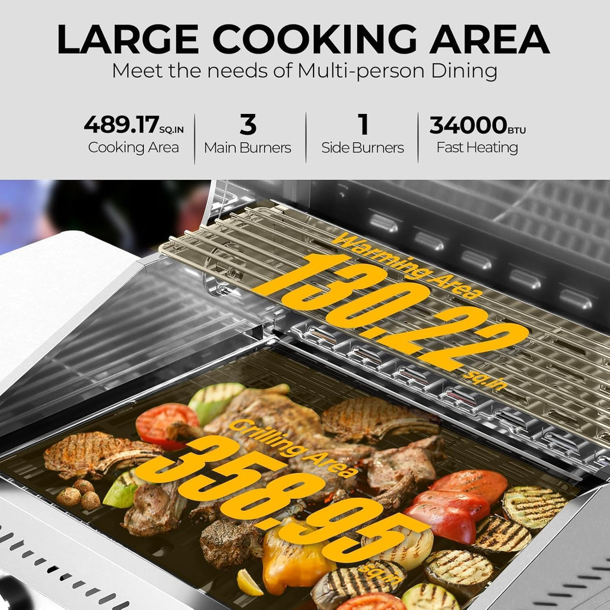 3-Burner Propane BBQ Grill