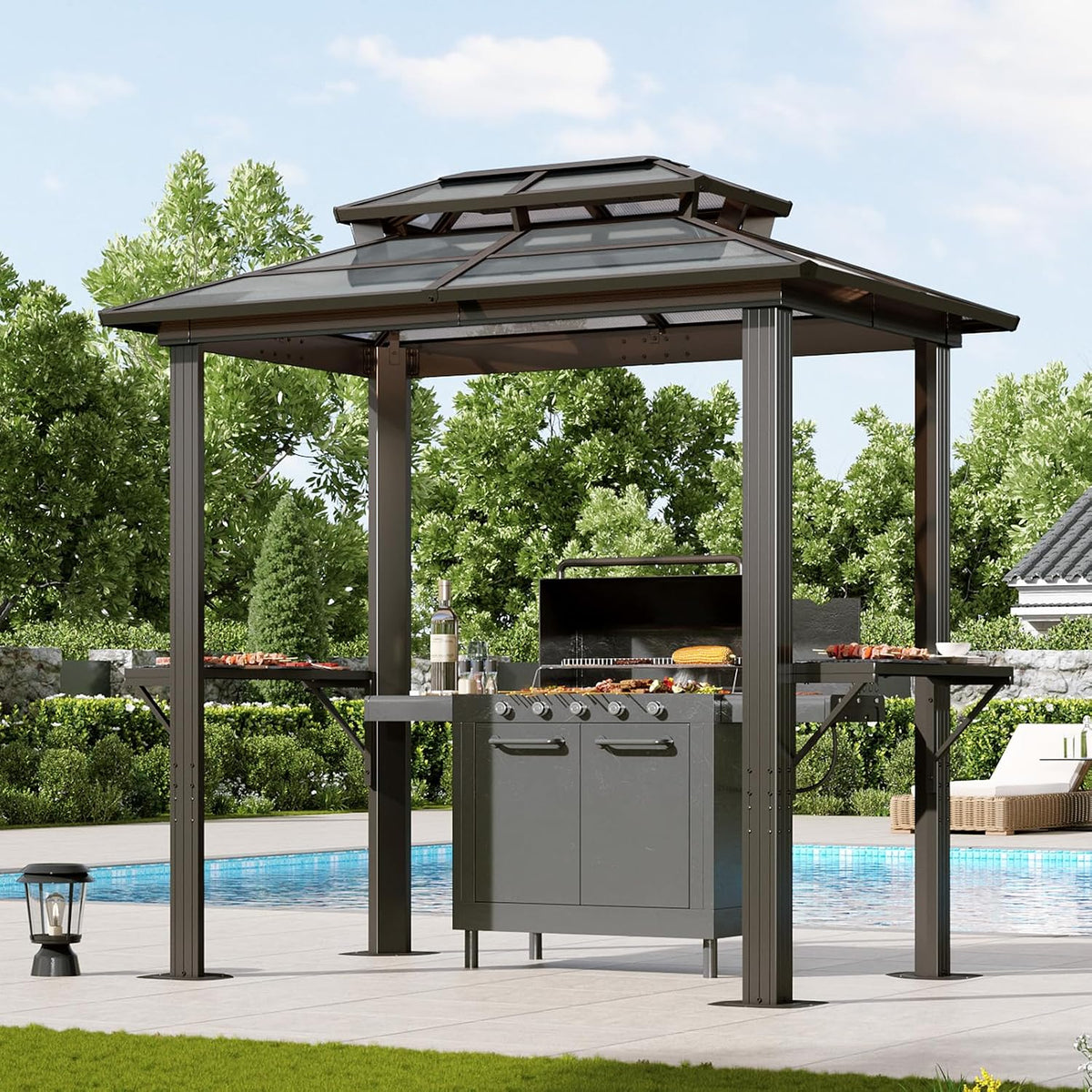 8'x5' Hardtop Grill Gazebo