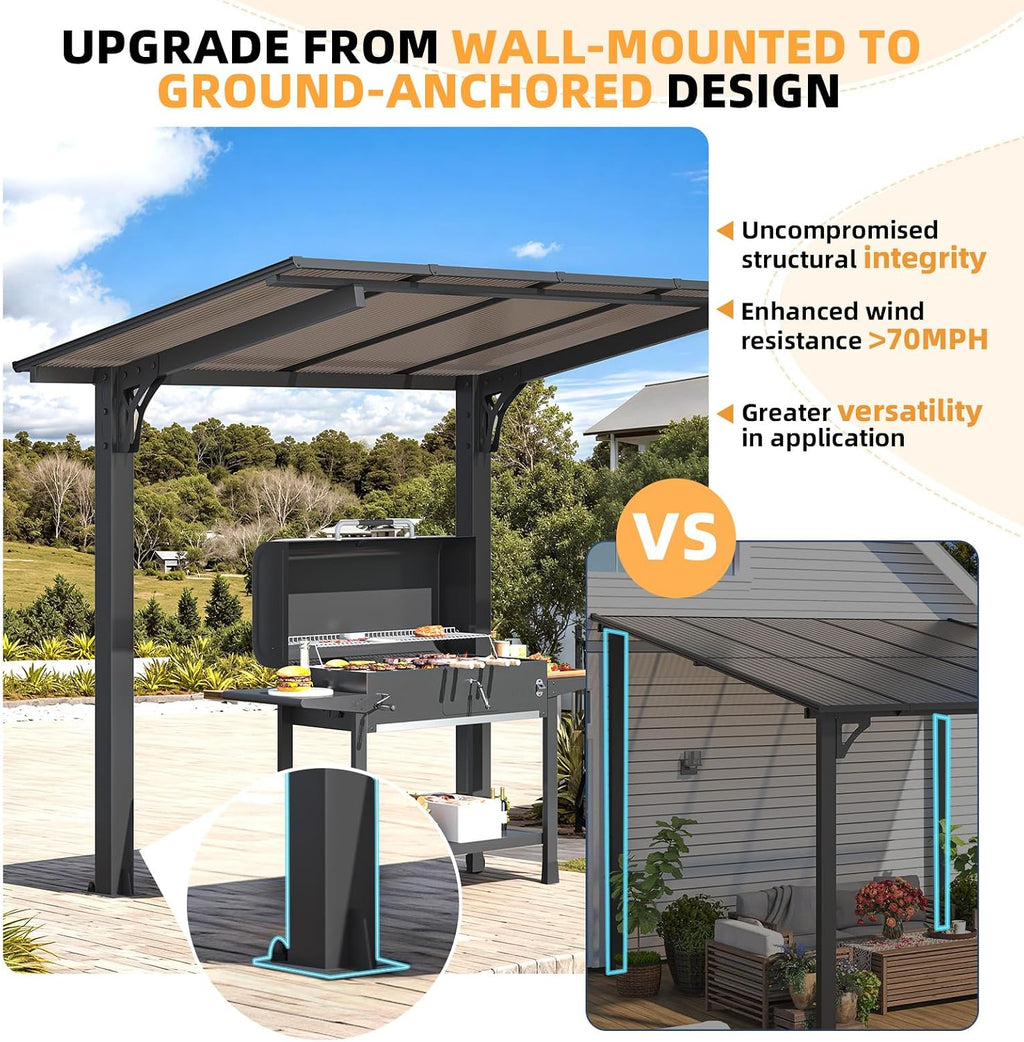 8'x5' Hardtop Grill Gazebo
