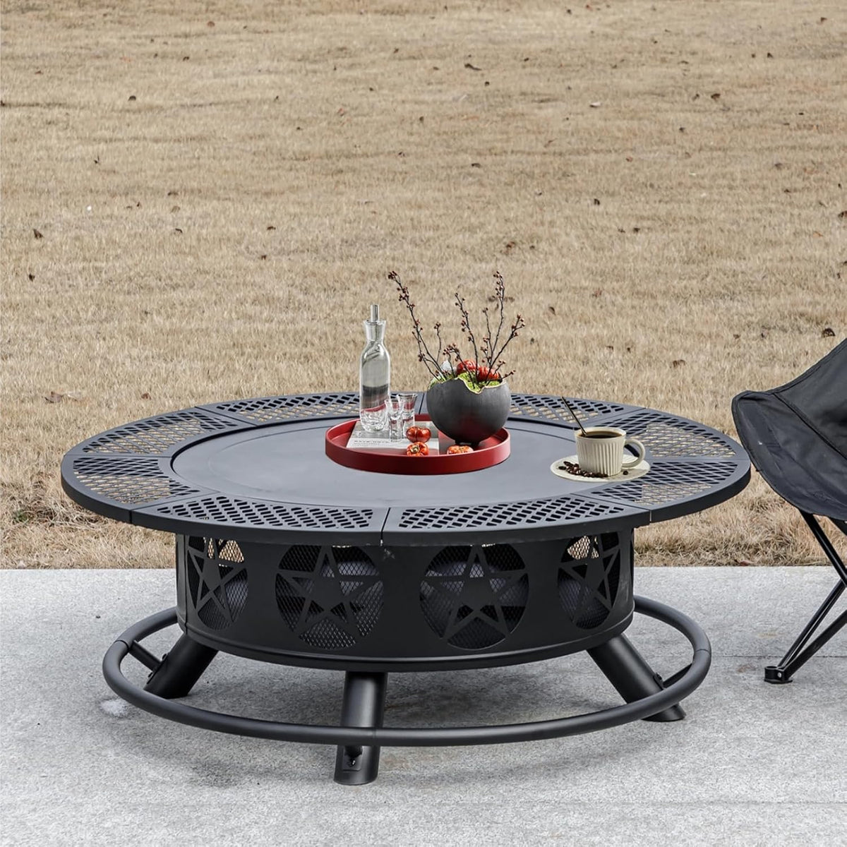 36" Fire Pit with Grills & Lid