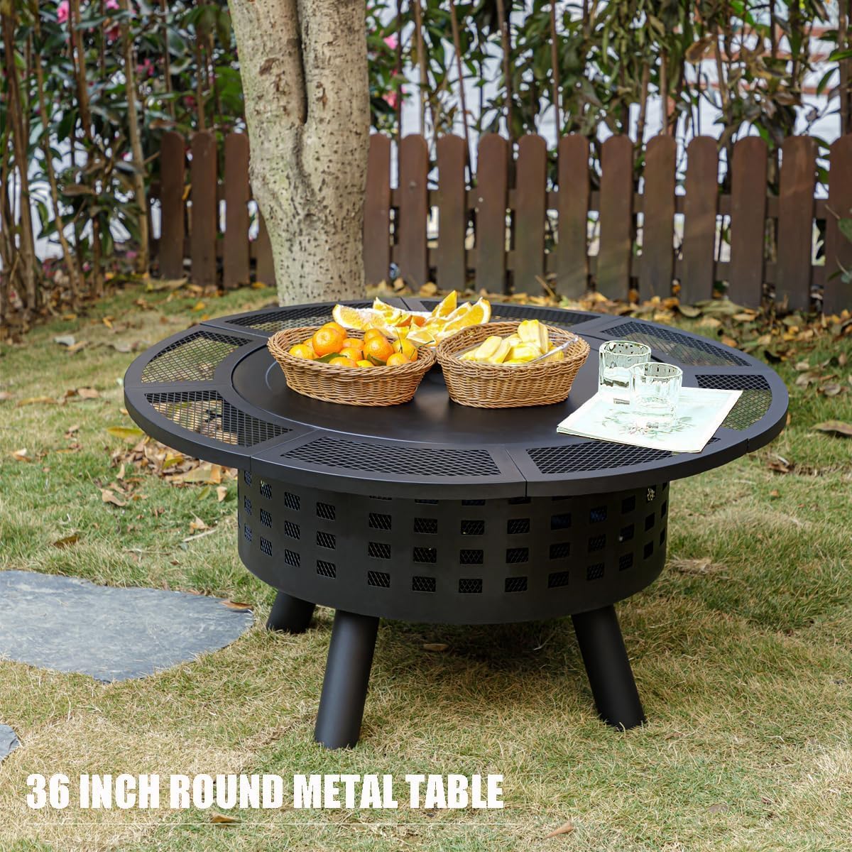 36" 3-in-1 Fire Pit Table