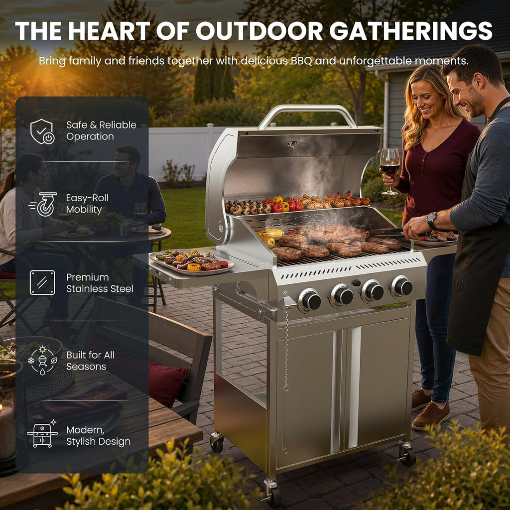 4-Burner Propane BBQ Grill