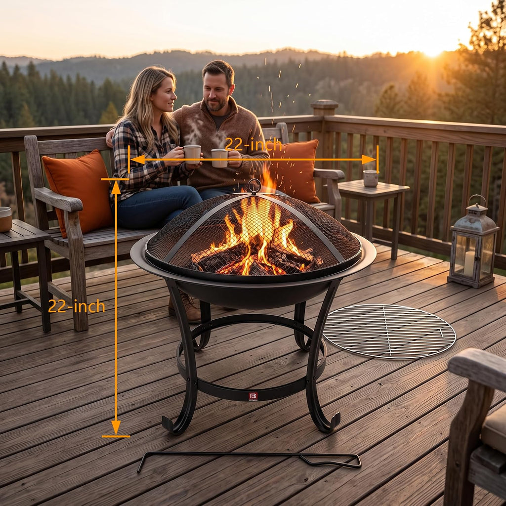 22" 2-in-1 Fire Pit