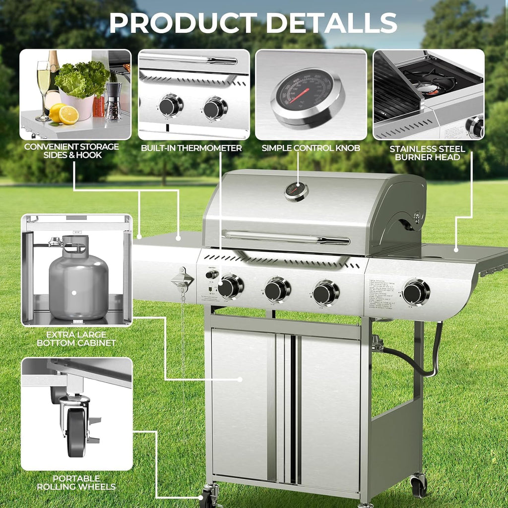 3-Burner Propane BBQ Grill