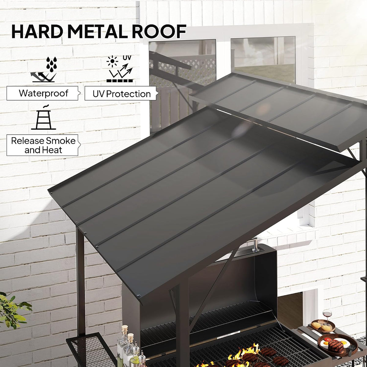 8'x5' Hardtop Grill Gazebo