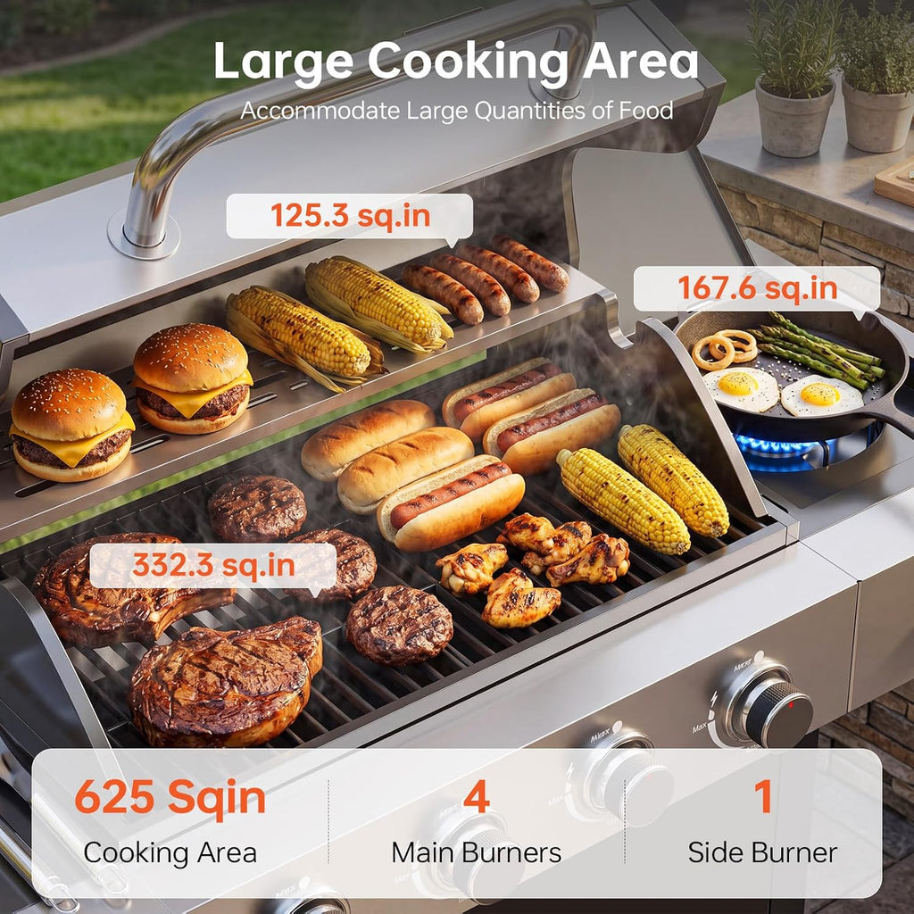 4-Burner Propane BBQ Grill