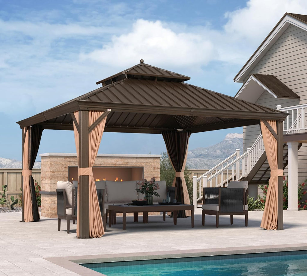 13'x13' Bronze Frame Gazebo