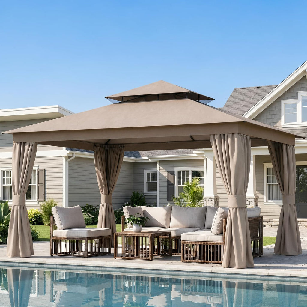 10'x12' Double Roof Gazebo Canopy