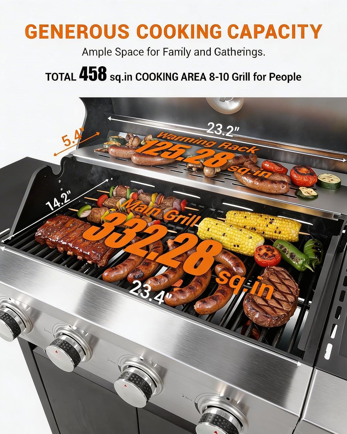 4-Burner Propane BBQ Grill