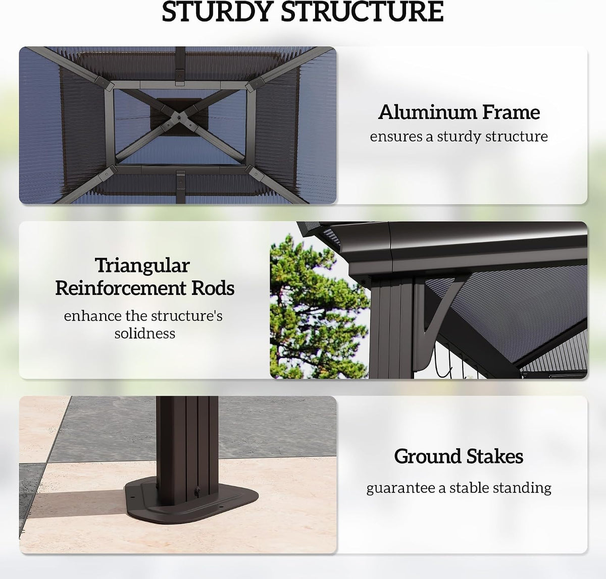 9x5 FT Hardtop Grill Gazebo