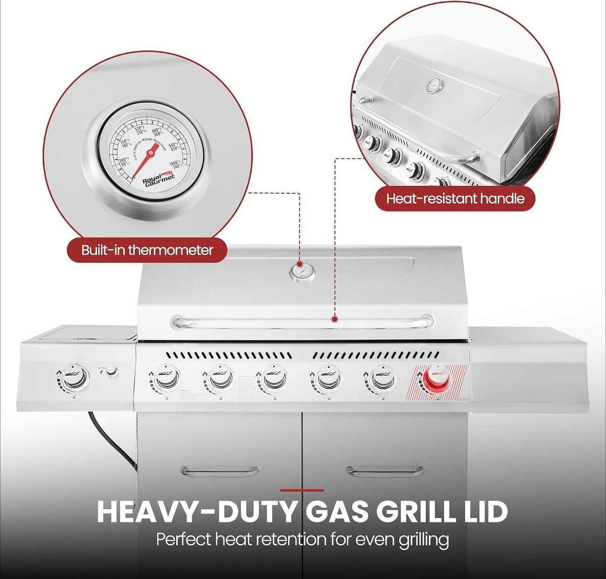 6-Burner Propane Gas Grill