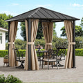 Modern Shade 8x8 Hardtop Gazebo Black