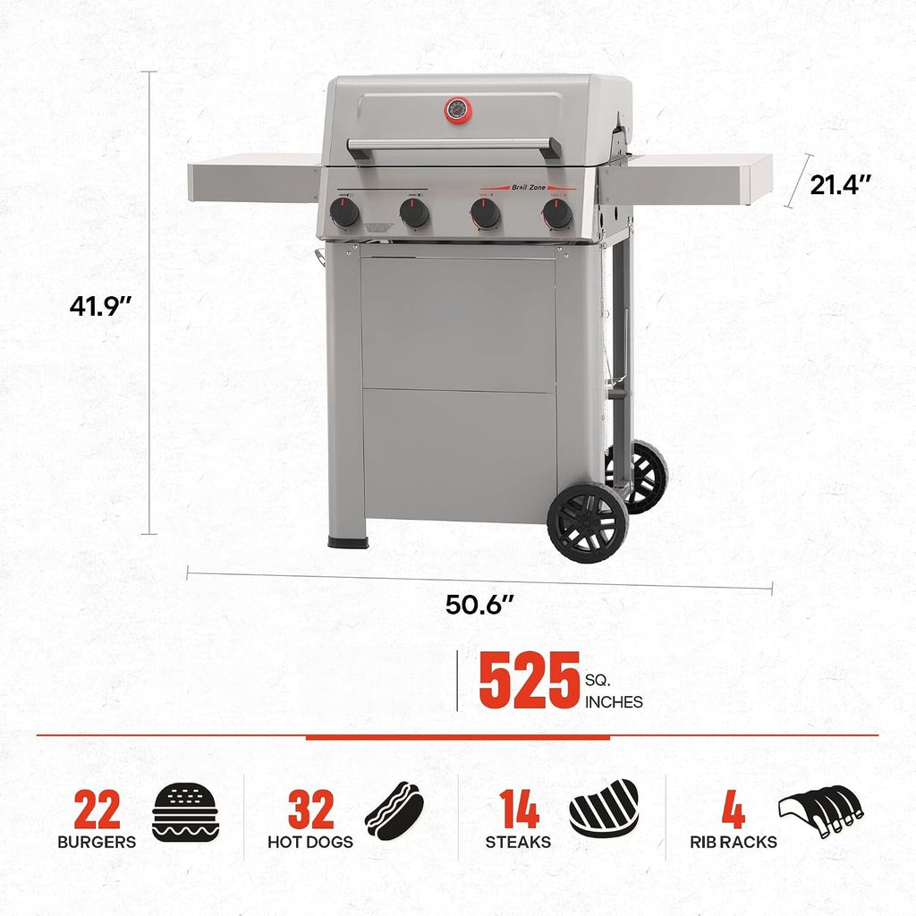 4-Burner Propane Gas Grill