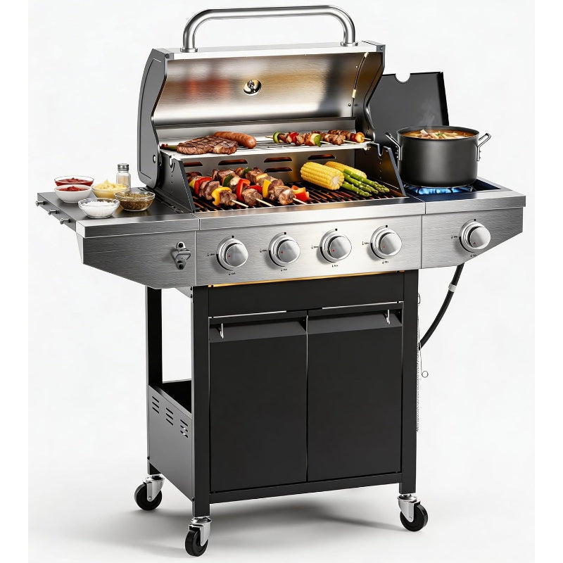 4-Burner Propane BBQ Grill