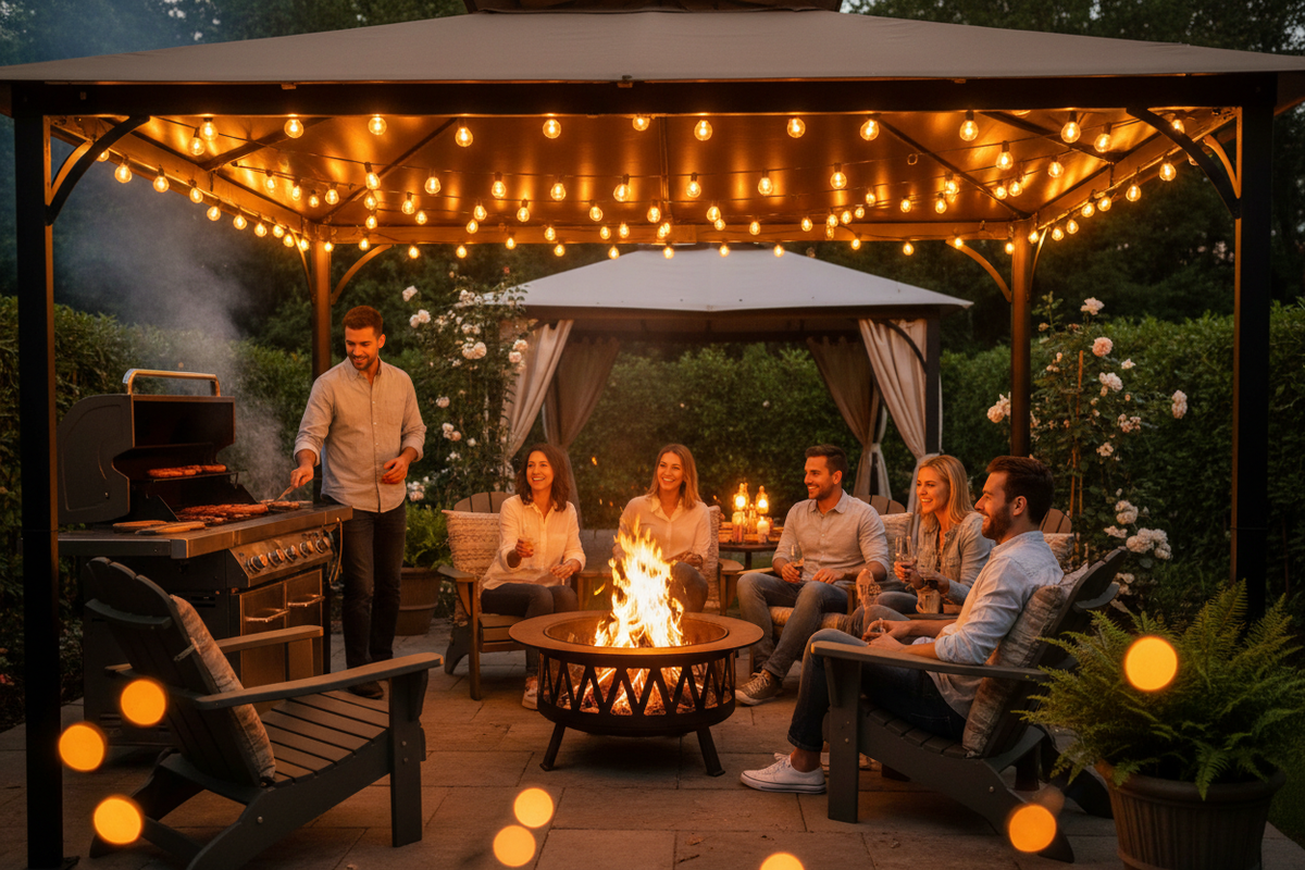 Warm Cozy Outdoor Scene